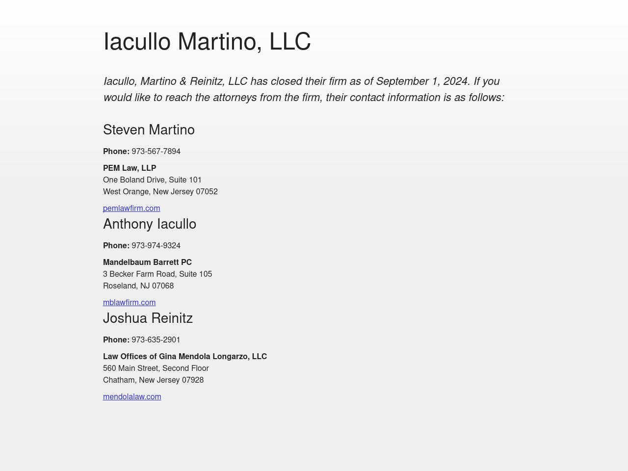 Iacullo Martino, LLC - Nutley NJ Lawyers